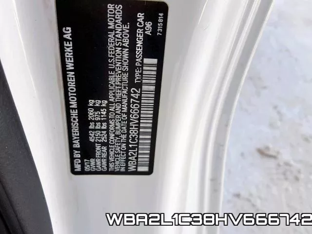 WBA2L1C38HV666742 фото 2