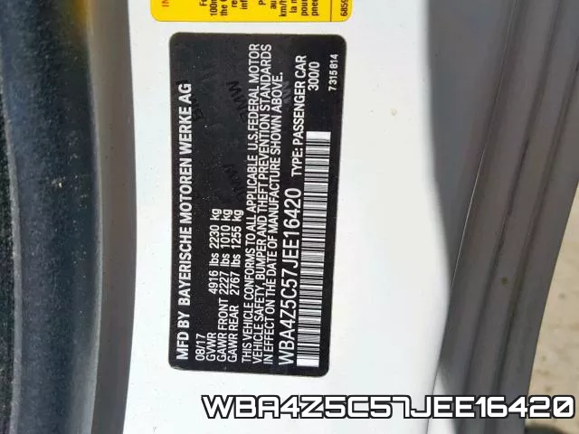 WBA4Z5C57JEE16420 фото 2