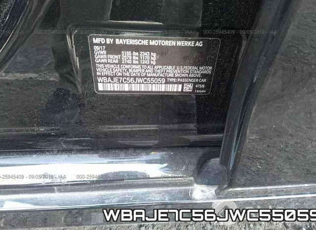 WBAJE7C56JWC55059 фото 10