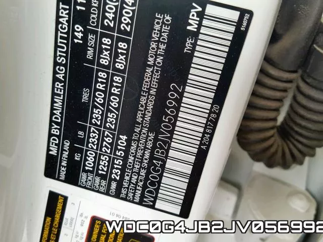 WDC0G4JB2JV056992 фото 2