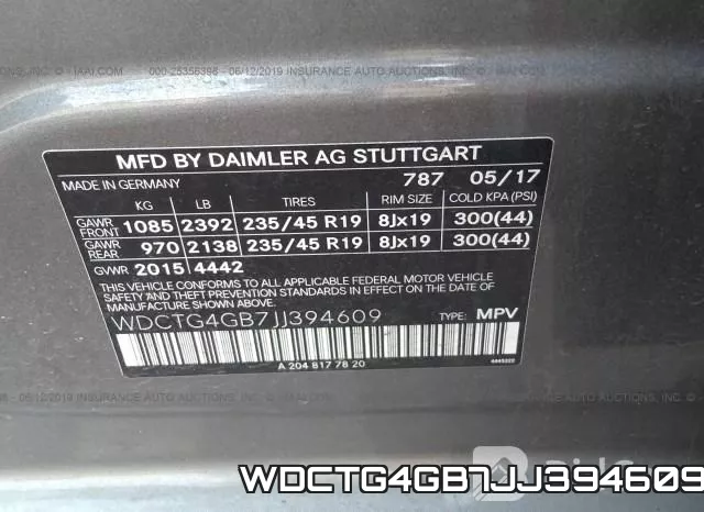 WDCTG4GB7JJ394609 фото 10