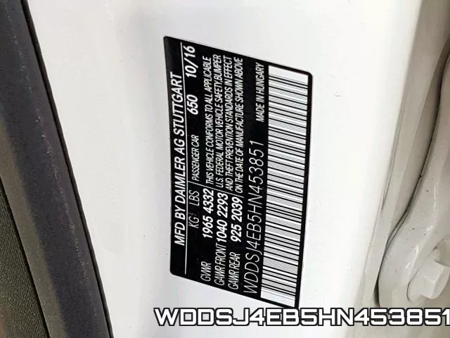 WDDSJ4EB5HN453851 фото 2