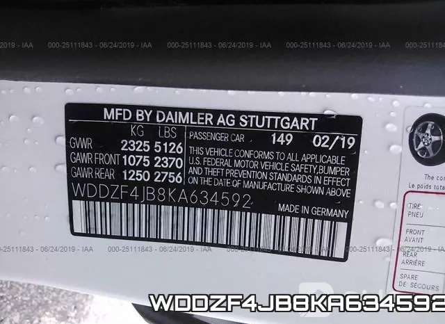 WDDZF4JB8KA634592 фото 10