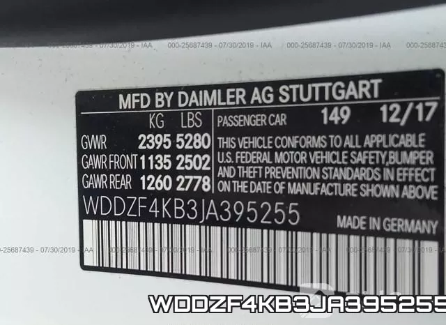 WDDZF4KB3JA395255 фото 10