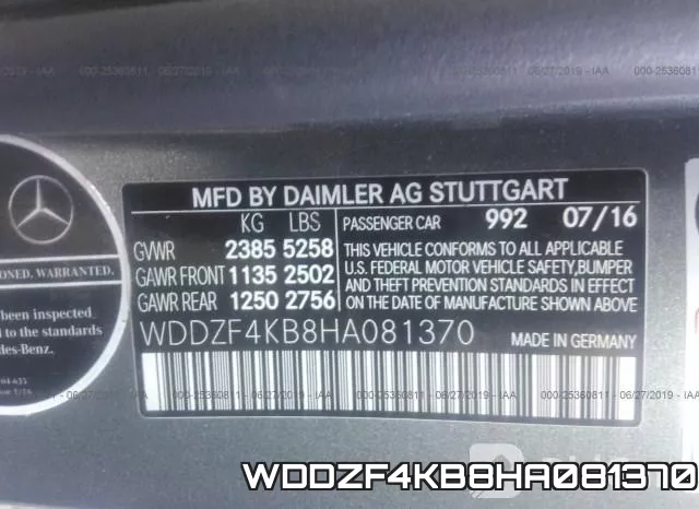 WDDZF4KB8HA081370 фото 10