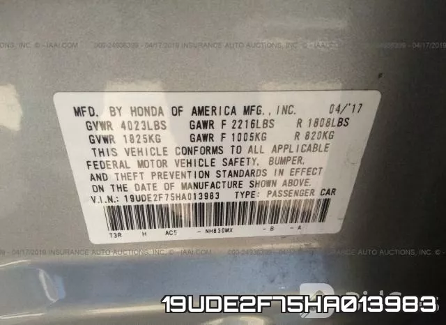 19UDE2F75HA013983 фото 10