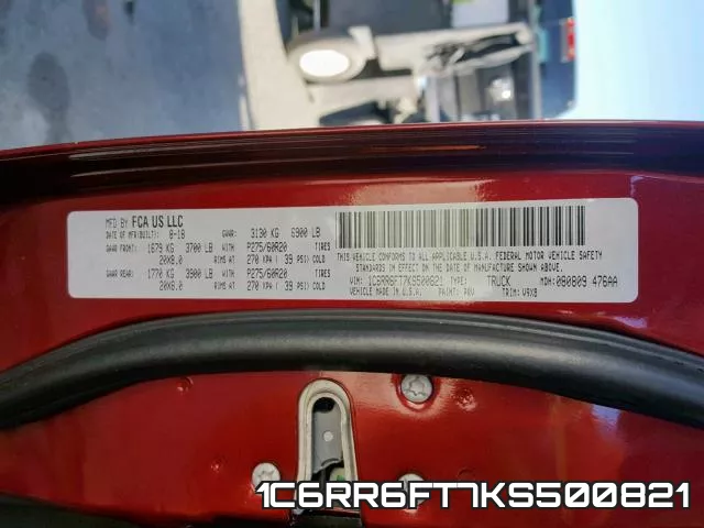 1C6RR6FT7KS500821 фото 2