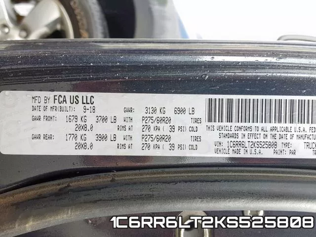 1C6RR6LT2KS525808 фото 2