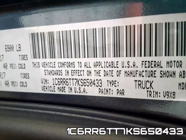 1C6RR6TT7KS650433 фото 2