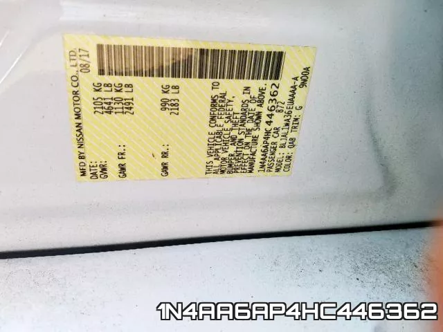 1N4AA6AP4HC446362 фото 2