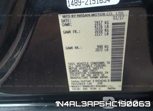 1N4AL3AP5HC190063 фото 10