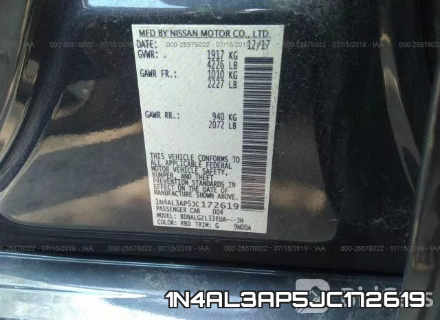 1N4AL3AP5JC172619 фото 10