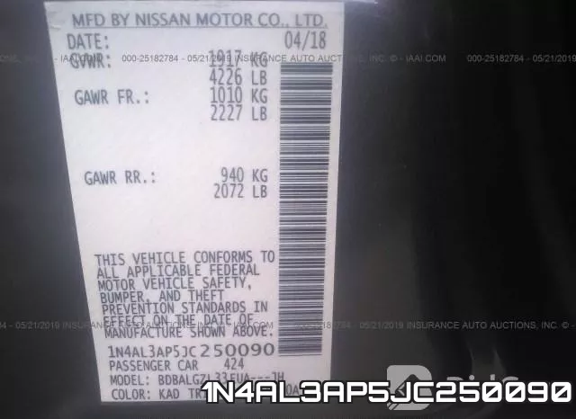 1N4AL3AP5JC250090 фото 10