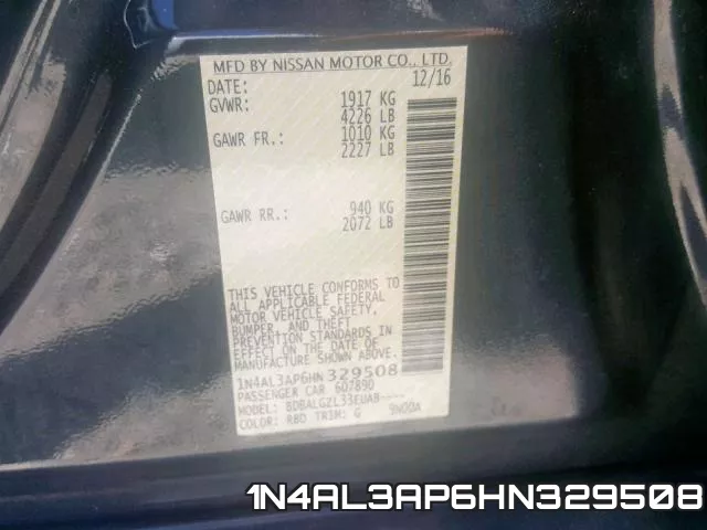 1N4AL3AP6HN329508 фото 2