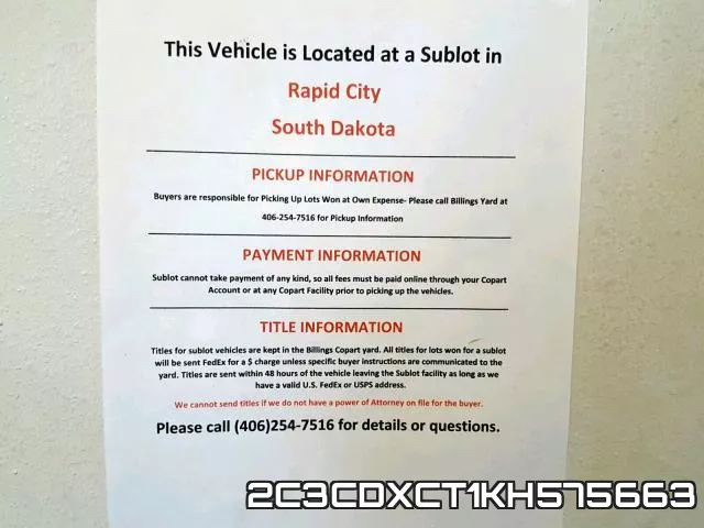2C3CDXCT1KH575663 фото 10