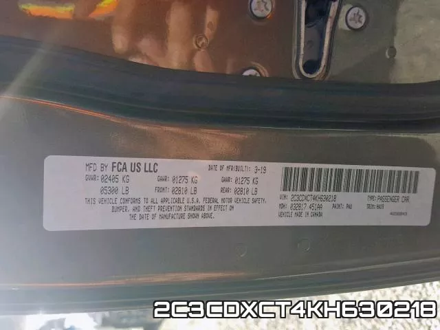 2C3CDXCT4KH630218 фото 2