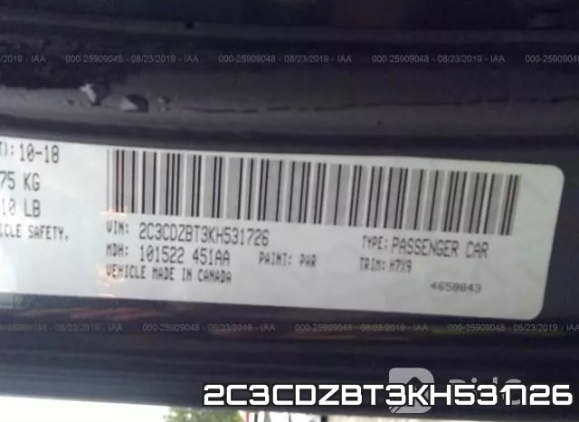 2C3CDZBT3KH531726 фото 10