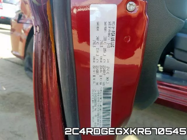 2C4RDGEGXKR670545 фото 2