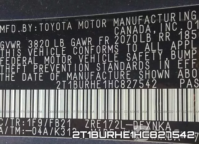 2T1BURHE1HC827542 фото 10