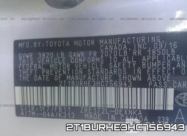 2T1BURHE3HC756943 фото 10
