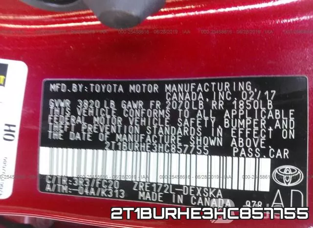 2T1BURHE3HC857755 фото 10
