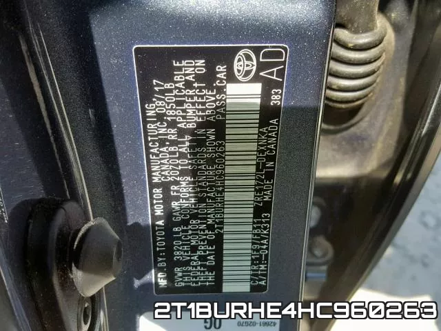 2T1BURHE4HC960263 фото 2
