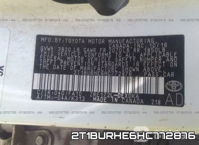 2T1BURHE6HC772876 фото 10