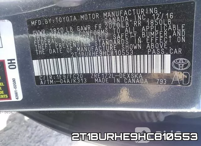 2T1BURHE9HC810553 фото 10