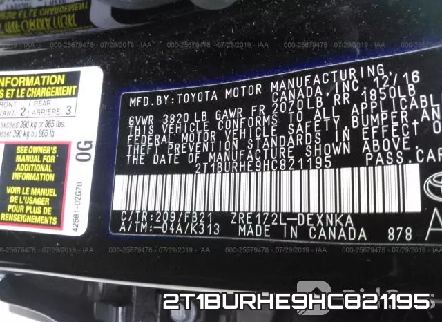 2T1BURHE9HC821195 фото 10
