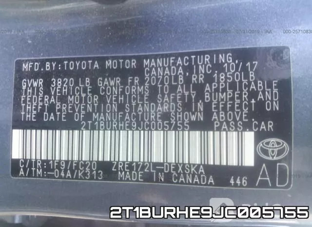 2T1BURHE9JC005755 фото 10