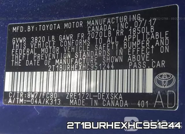 2T1BURHEXHC951244 фото 10