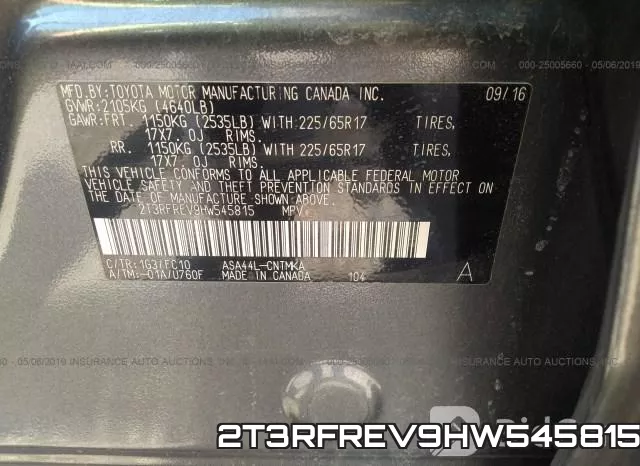 2T3RFREV9HW545815 фото 9