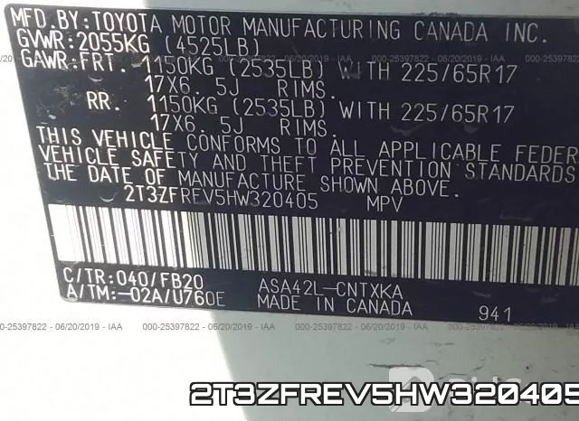 2T3ZFREV5HW320405 фото 10