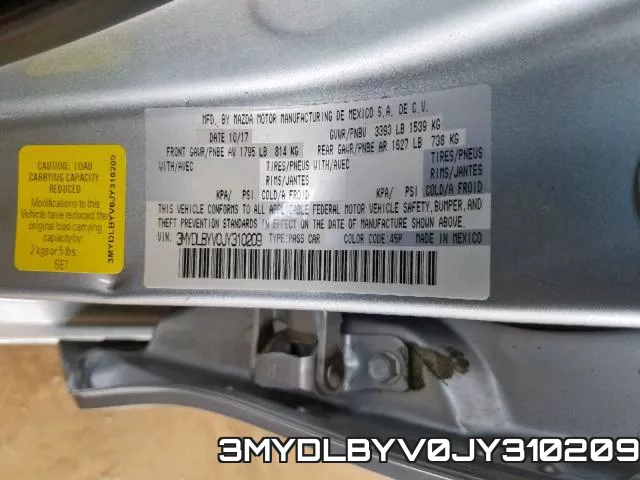 3MYDLBYV0JY310209 фото 2