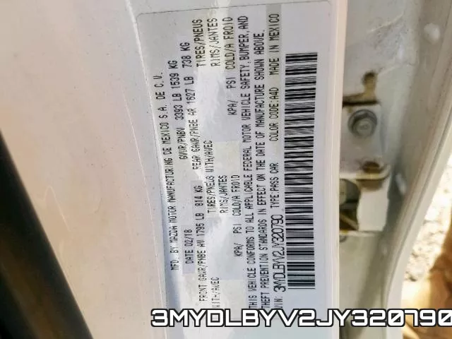 3MYDLBYV2JY320790 фото 2