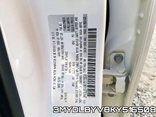 3MYDLBYV8KY516508 фото 2