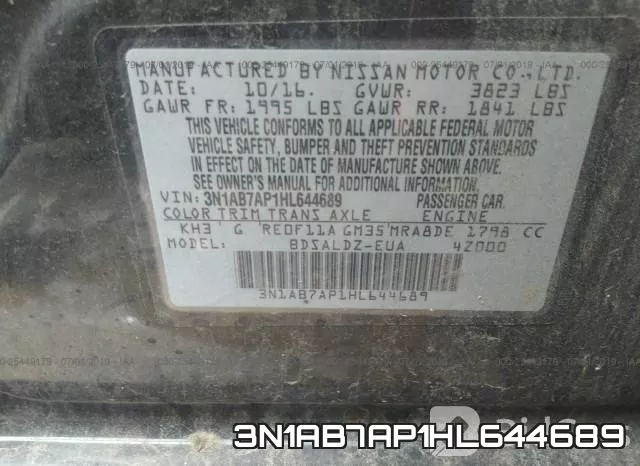3N1AB7AP1HL644689 фото 10