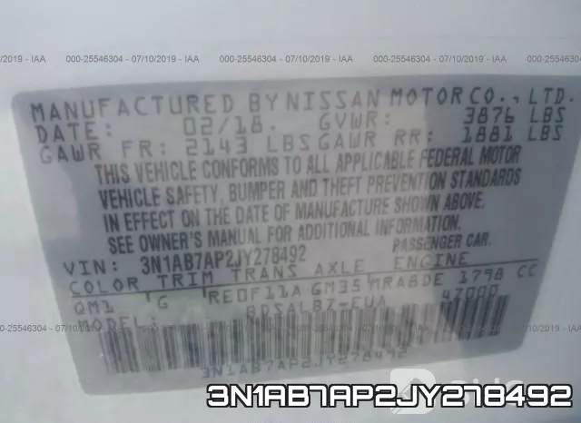 3N1AB7AP2JY278492 фото 10