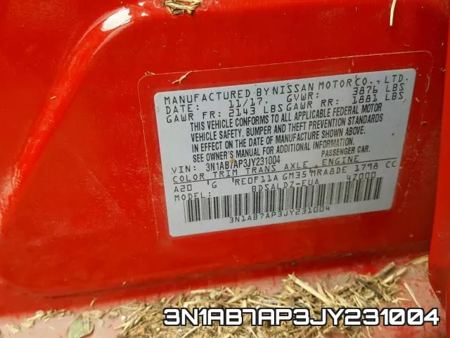3N1AB7AP3JY231004 фото 2