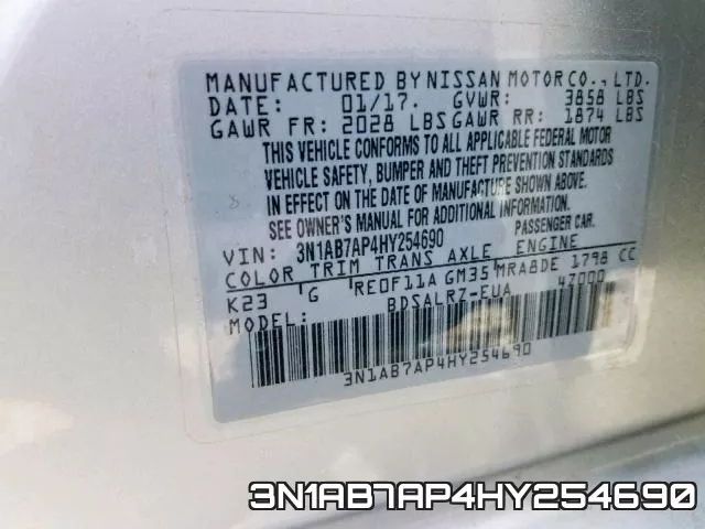 3N1AB7AP4HY254690 фото 2