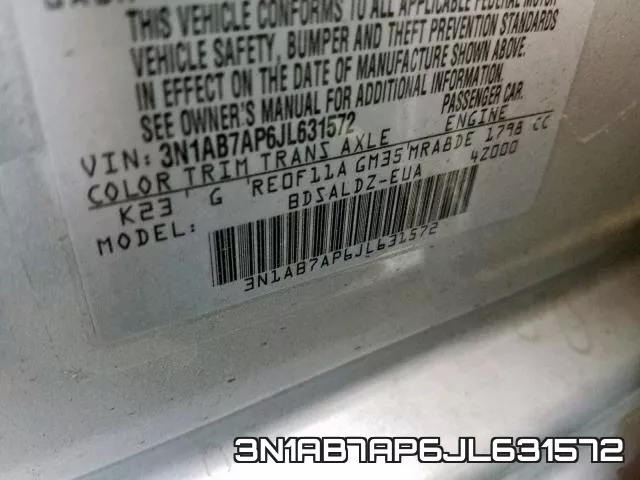 3N1AB7AP6JL631572 фото 2