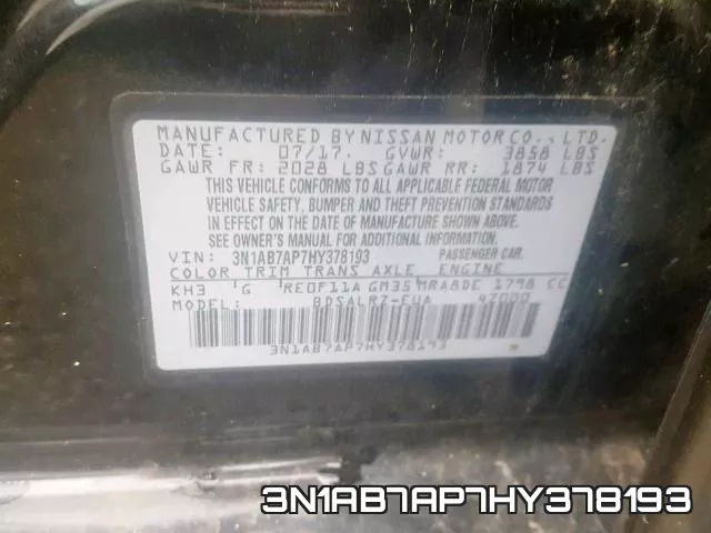 3N1AB7AP7HY378193 фото 2