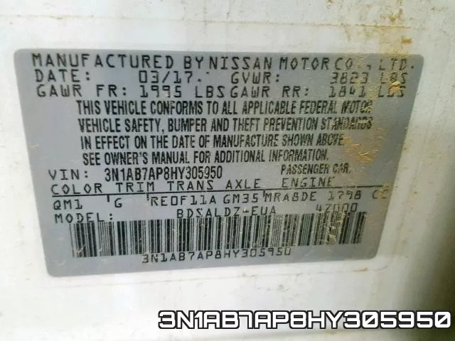 3N1AB7AP8HY305950 фото 2