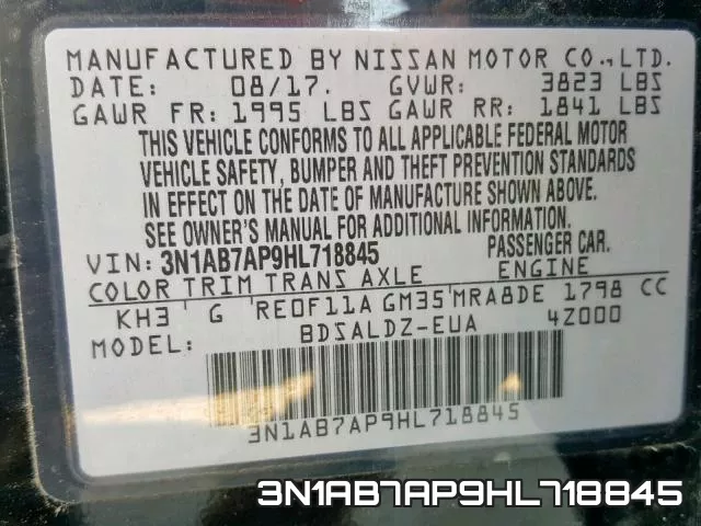 3N1AB7AP9HL718845 фото 2