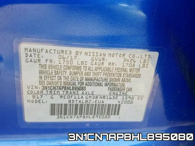 3N1CN7AP8HL895080 фото 2