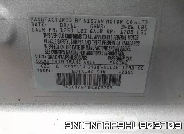 3N1CN7AP9HL803703 фото 10