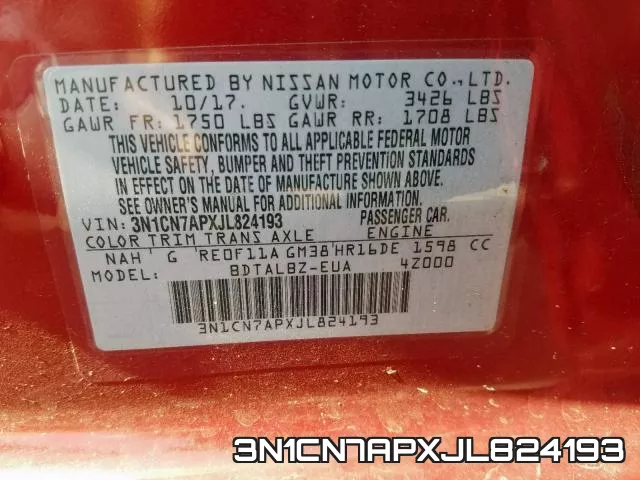 3N1CN7APXJL824193 фото 2