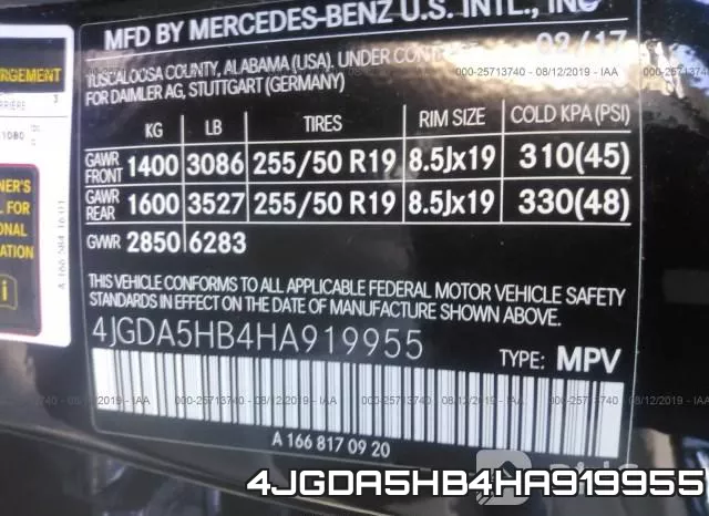 4JGDA5HB4HA919955 фото 10