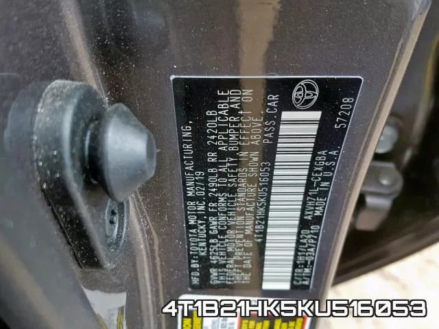 4T1B21HK5KU516053 фото 2