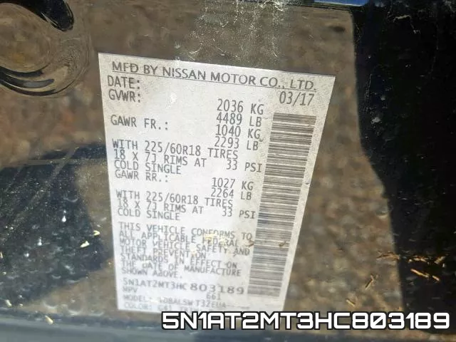 5N1AT2MT3HC803189 фото 2
